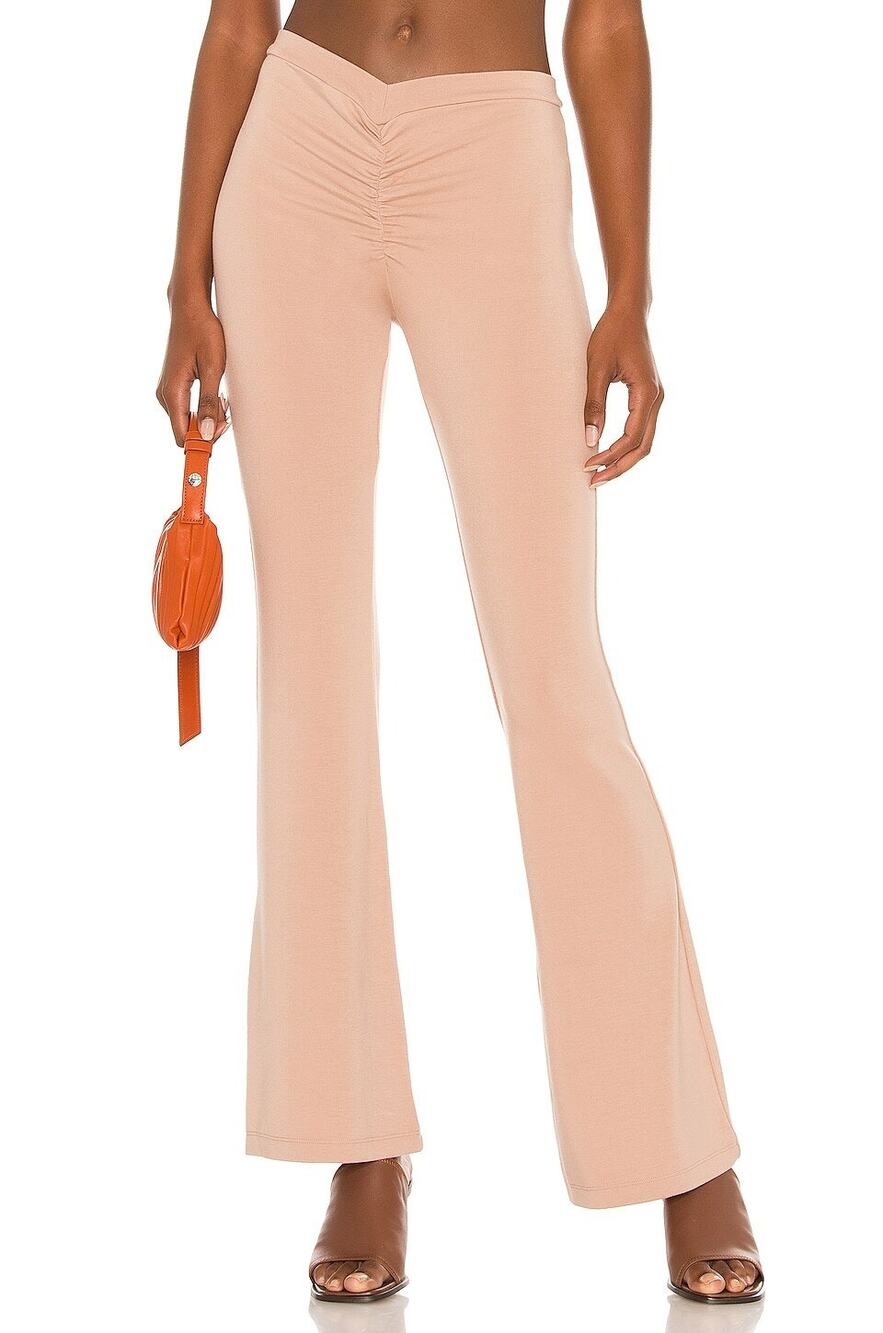 Miaou Elvis Pants Front Ruched Jersey Pull On Streetwear Y2K Evening Party S